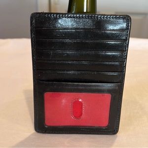 Hobo “Euroslide” black leather passport wallet